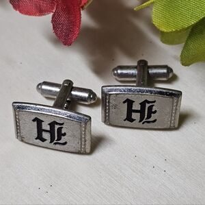 Hickok USA "H" Initial Monogram Letter Vintage Cufflinks